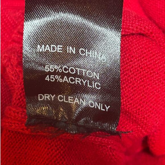 Varessa Terrano Red Women's Turtleneck Cotton Blend Sweater - Picture 8 of 8